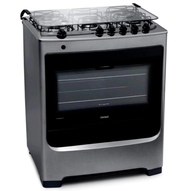 Fogão Consul 5 Bocas CFS5NAR com Botões Removíveis Bivolt - Inox