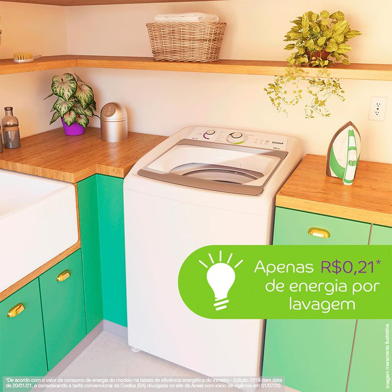 Lavadora de Roupas Consul CWH12AB com Ciclo Edredom Dual Dispenser Dosagem Extra Econômica 12Kg - Branca