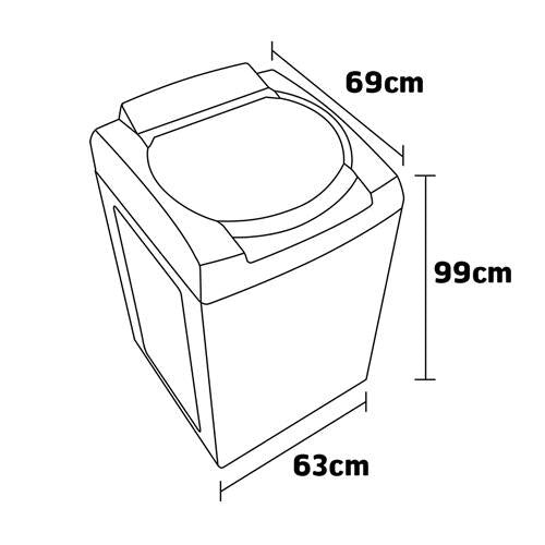Lavadora de Roupas Consul CWH12AB com Ciclo Edredom Dual Dispenser Dosagem Extra Econômica 12Kg - Branca