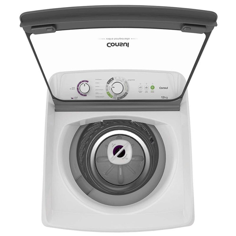 Lavadora de Roupas Consul CWH12AB com Ciclo Edredom Dual Dispenser Dosagem Extra Econômica 12Kg - Branca
