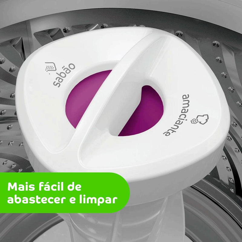 Lavadora de Roupas Consul CWH12AB com Ciclo Edredom Dual Dispenser Dosagem Extra Econômica 12Kg - Branca