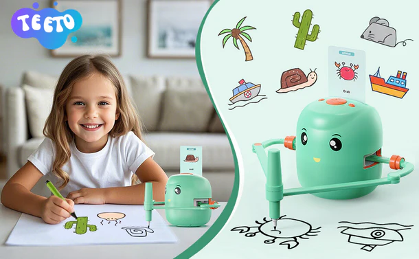 Teeto - O Robô Artista com 100 Modelos exclusivos de desenhos